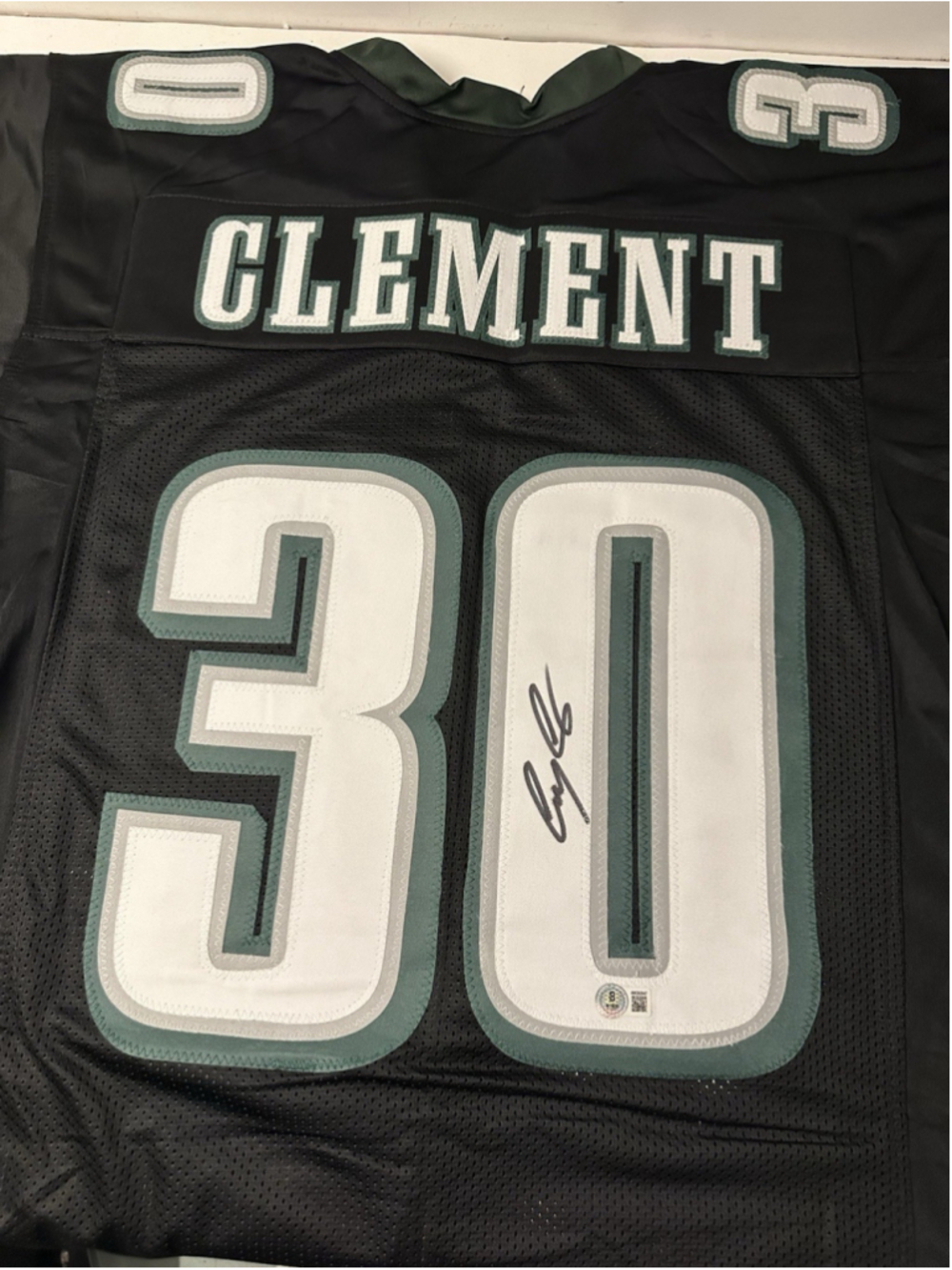 Corey Clement Autographed NFL Jersey Philadelphia Eagles #30 Custom Authenticate